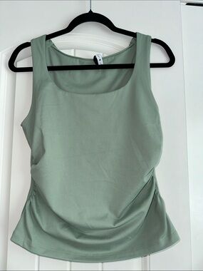 Love Tree Sage Green Tank Top with Scoop Neck
